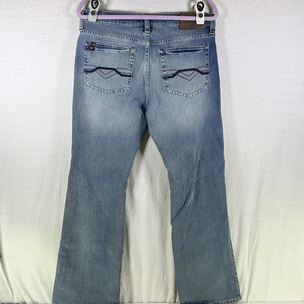 Cody James Boot Cut Jeans Men 33x32 Blue Whiskered Cowboy Western Work - Picture 4 of 12
